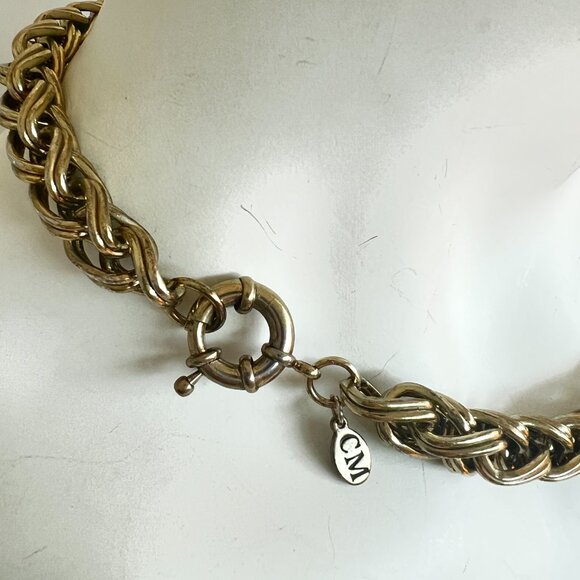 Club Monaco Gold Intricate Chain Link Necklace - Picture 5 of 5